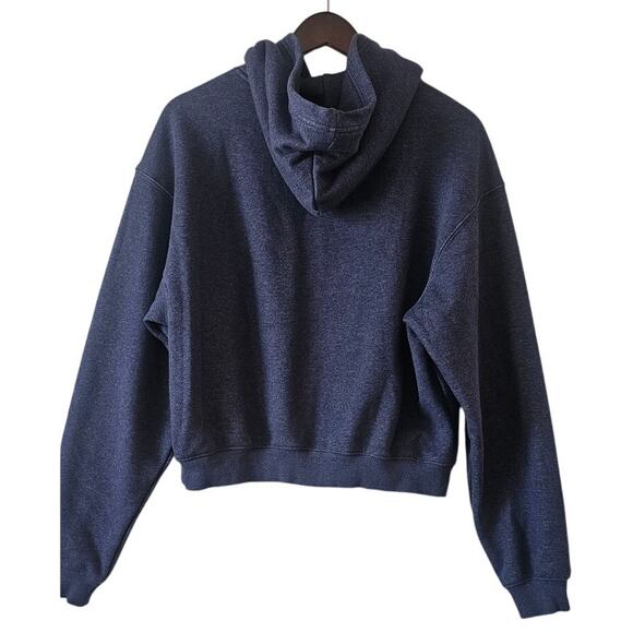 Fabletics Cropped Zip Up Hoodie Navy Blue Size L - Picture 3 of 5